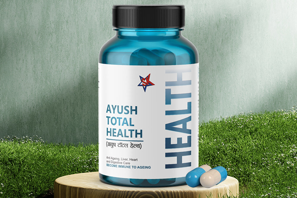 ayush total health bottel and capsules