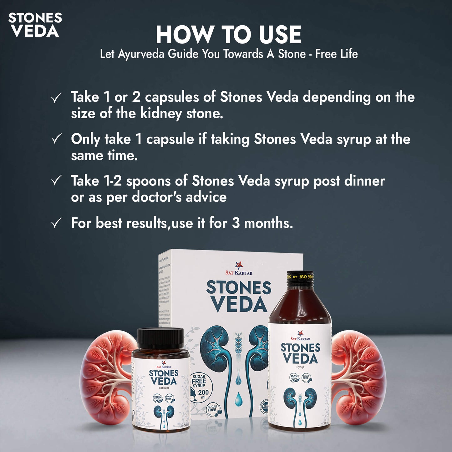 Stones Veda | Ayurvedic Medicine for Kidney Stone & Gall Bladder Stone | Kidney Stone Syrup | Stone Removal Capsules & Syrup | Kidney Stone Treatment Without Surgery