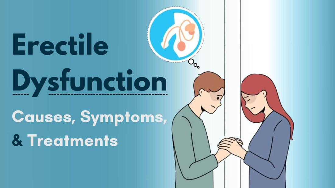 Erectile Dysfunction (ED) Explained Causes, Symptoms, and Treatments(vector or a girl and a boy with problem in relationship)