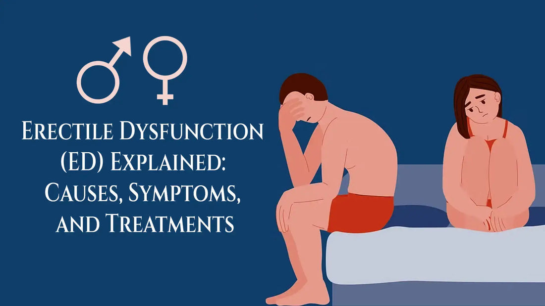 Erectile Dysfunction (ED) Explained Causes, Symptoms, and Treatments(vector or a girl and a boy with problem in relationship)