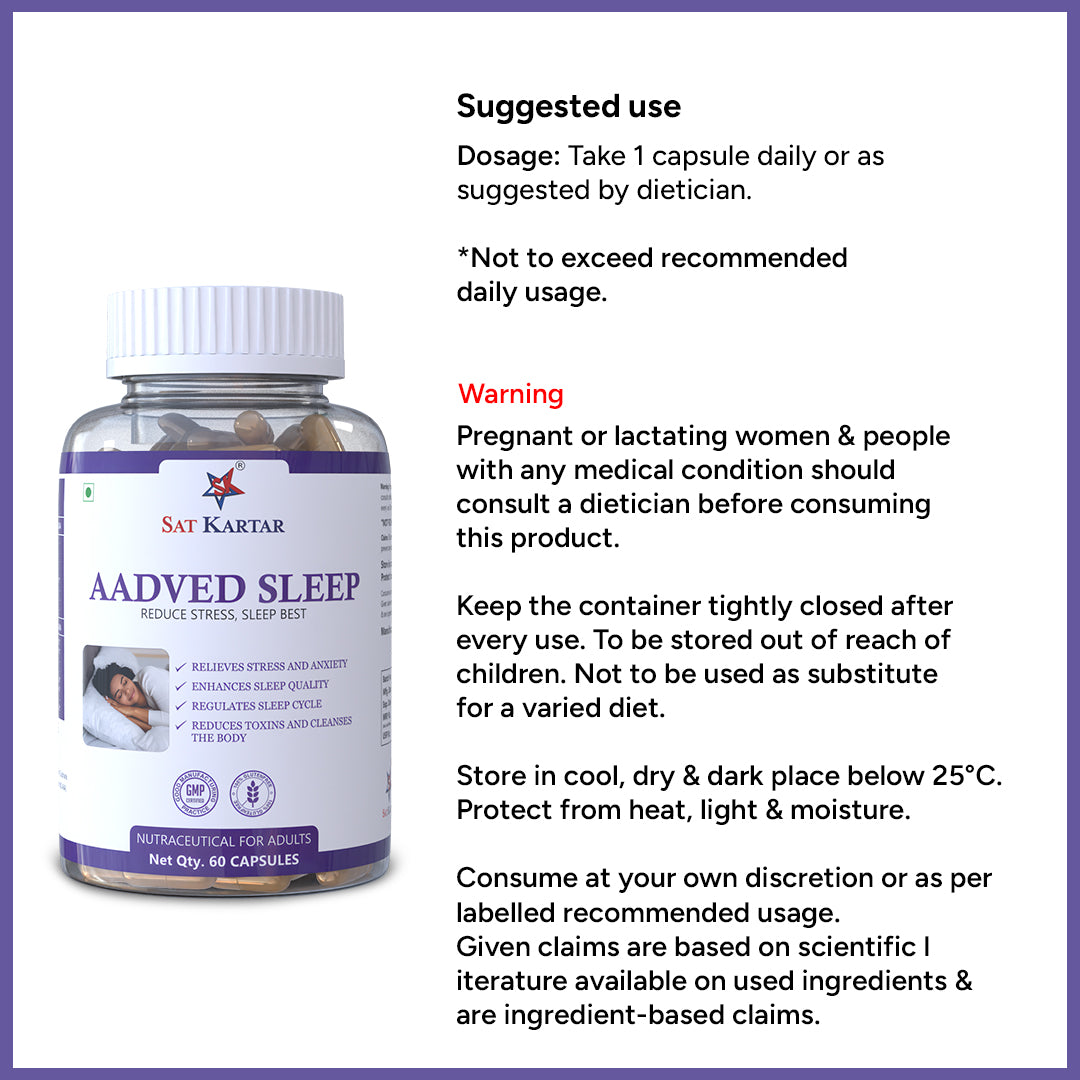 Aadved Sleep | Ayurvedic Sleeping Capsules for Natural & Restful Sleep