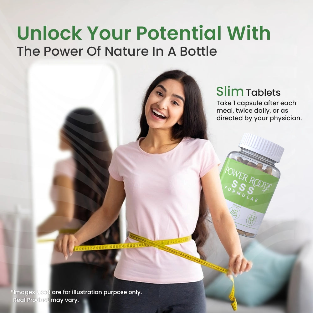 Power Rootz SSS Formulae | 3-in-1 Weight Loss Formula | Ayurvedic Capsules & Tablets For Weight Loss, Stress & Sleep Management | For Man & Women