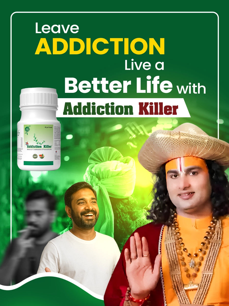 Addiction Killer | Ayurvedic Powder to Stop Drinking Alcohol | Anti-smoking Supplement | Quit Heroin, Opium & Drugs
