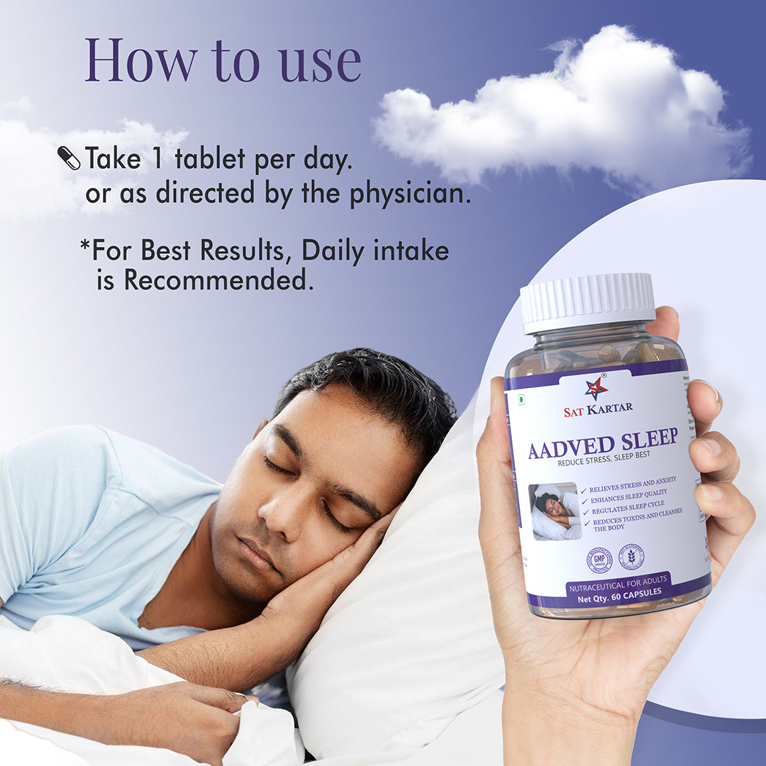 Aadved Sleep | Ayurvedic Medicine for Sleep & Insomnia | Melatonin Capsules