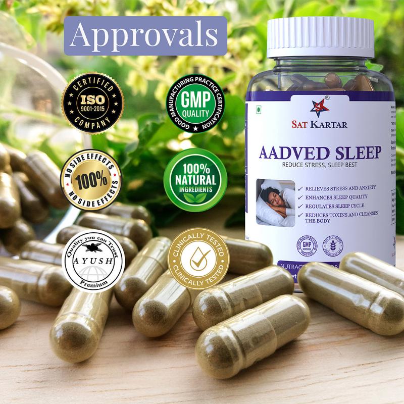 Aadved Sleep | Ayurvedic Medicine for Sleep & Insomnia | Melatonin Capsules