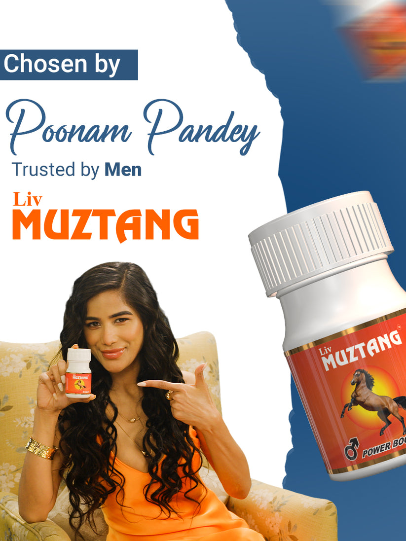 Poonam Panday holding liv muztang