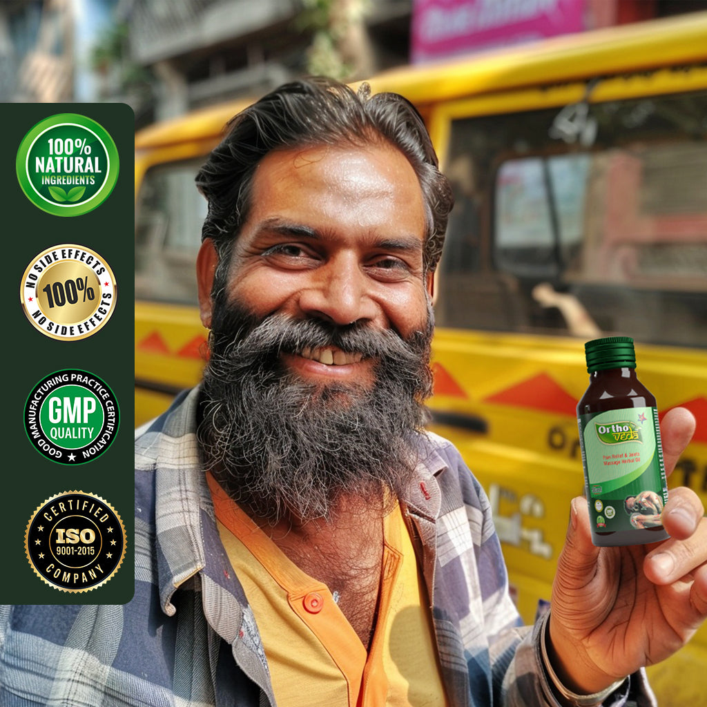 Ortho Veda Oil | Ayurvedic Massage Oil for Pain Relief | Joint Pain Oil | Knee Pain Oil | Back Pain Oil | Muscle Pain Relief Oil | Ortho Herbal Oil