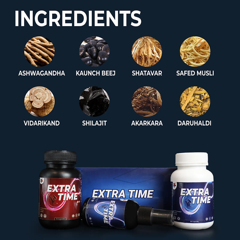 ingredients of extra time capsules and cream