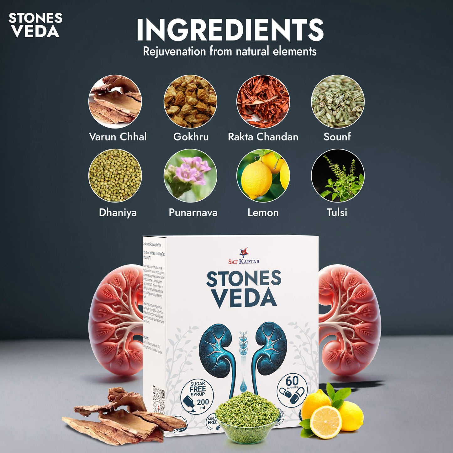 Stones Veda | Ayurvedic Medicine for Kidney Stone & Gall Bladder Stone | Kidney Stone Syrup | Stone Removal Capsules & Syrup | Kidney Stone Treatment Without Surgery