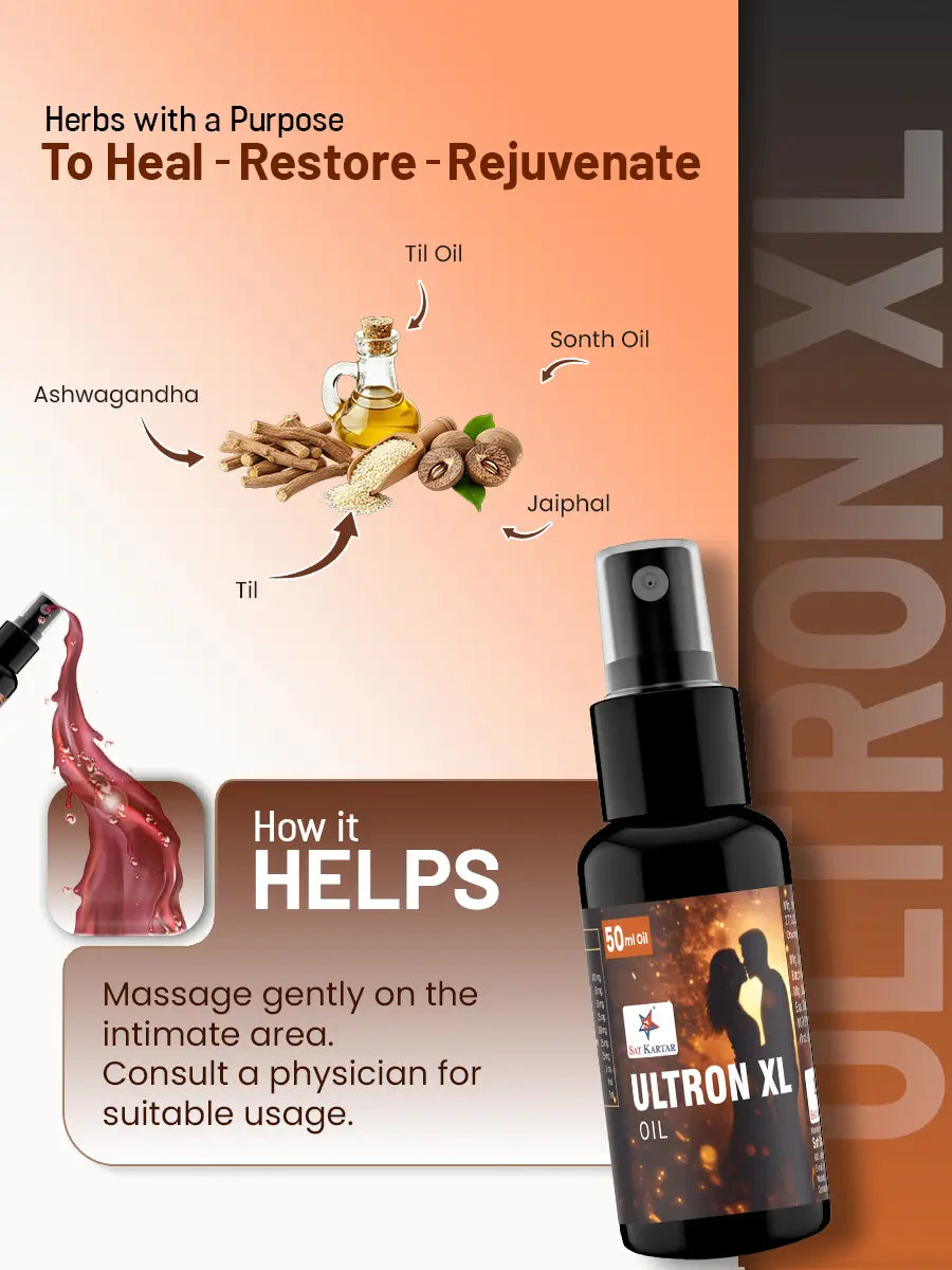 Ultron XL Oil – मर्दों के लिए आयुर्वेदिक सेक्स ऑयल | Liv Muztang के साथ मुफ़्त